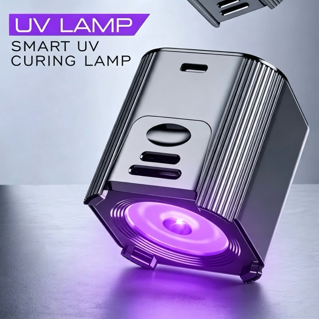 ไฟฉายอบยูวี Smart UV curing ใช้กับUSB C แรง 5-7 วัตต์ ตั้งเวลาได้ ความยาวคลื่น 365-395nm