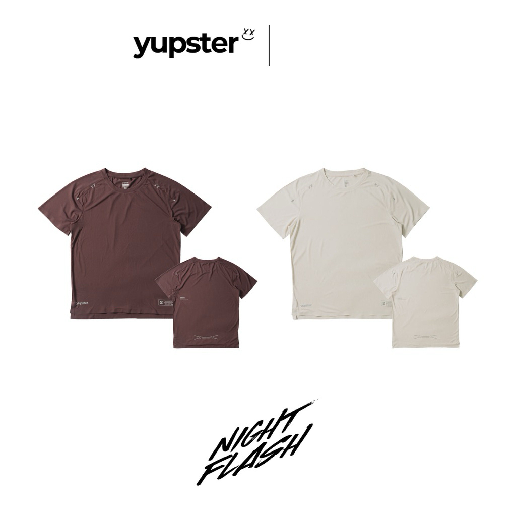 YUPSTER T-SHIRT - NIGHTFLASH เสื้อวิ่งแขนสั้น