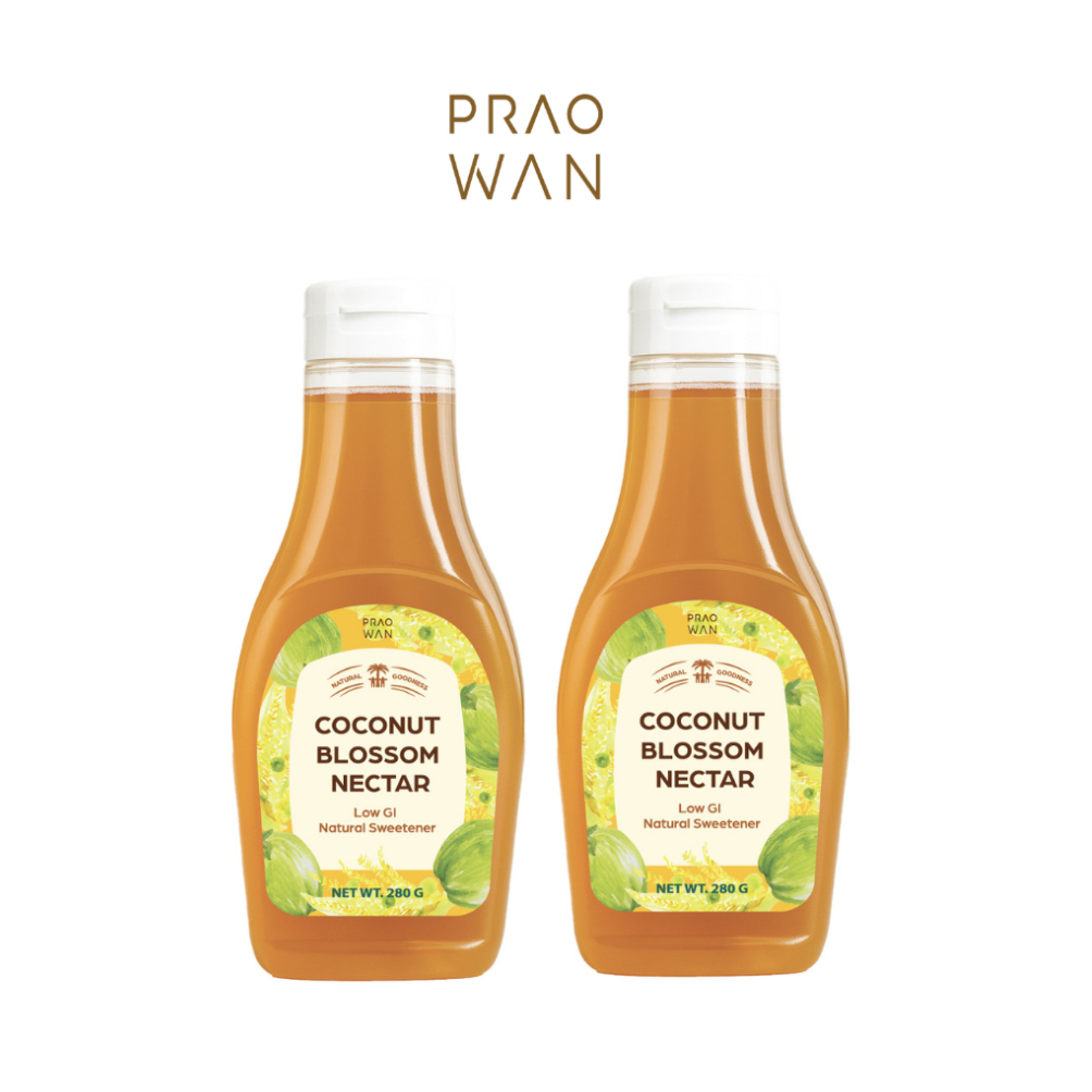 Praowan น้ำหวานดอกมะพร้าว 280g x 2 แพคคู่สุดคุ้ม