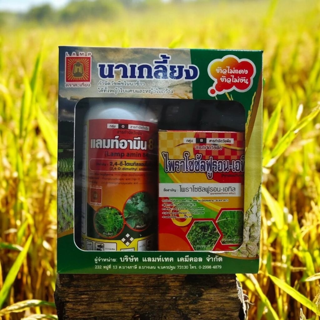 นาเกลี้ยง กำจัดหญ้าในนา 1ชุดฉีดได้5ไร่ ใบแคบ ใบกว้าง ผักบุ้ง โสน