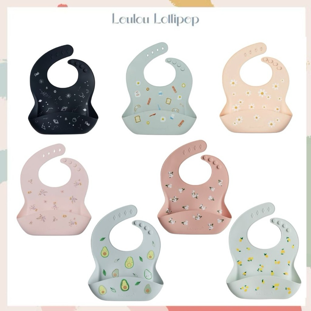 ผ้ากันเปื้อน แบบซิลิโคน Silicone Bib แบรนด์ Loulou Lollipop