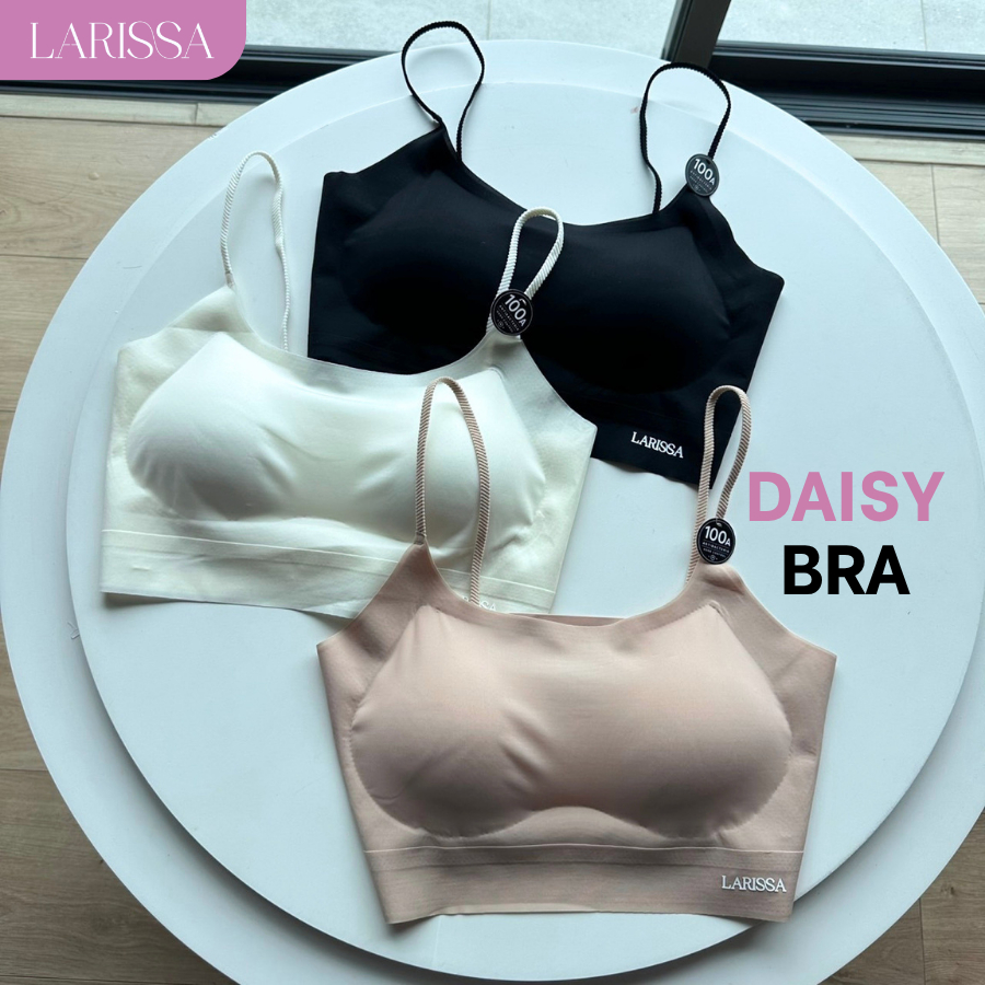 LARISSA DAISY BRA ใหม่ล่าสุด บราสวมผ้าเย็น ดีไซน์สายแบบใหม่ สายถักน่ารัก เนื้อผ้าระบายอากาศดี กระชับ เก็บทรงสวย