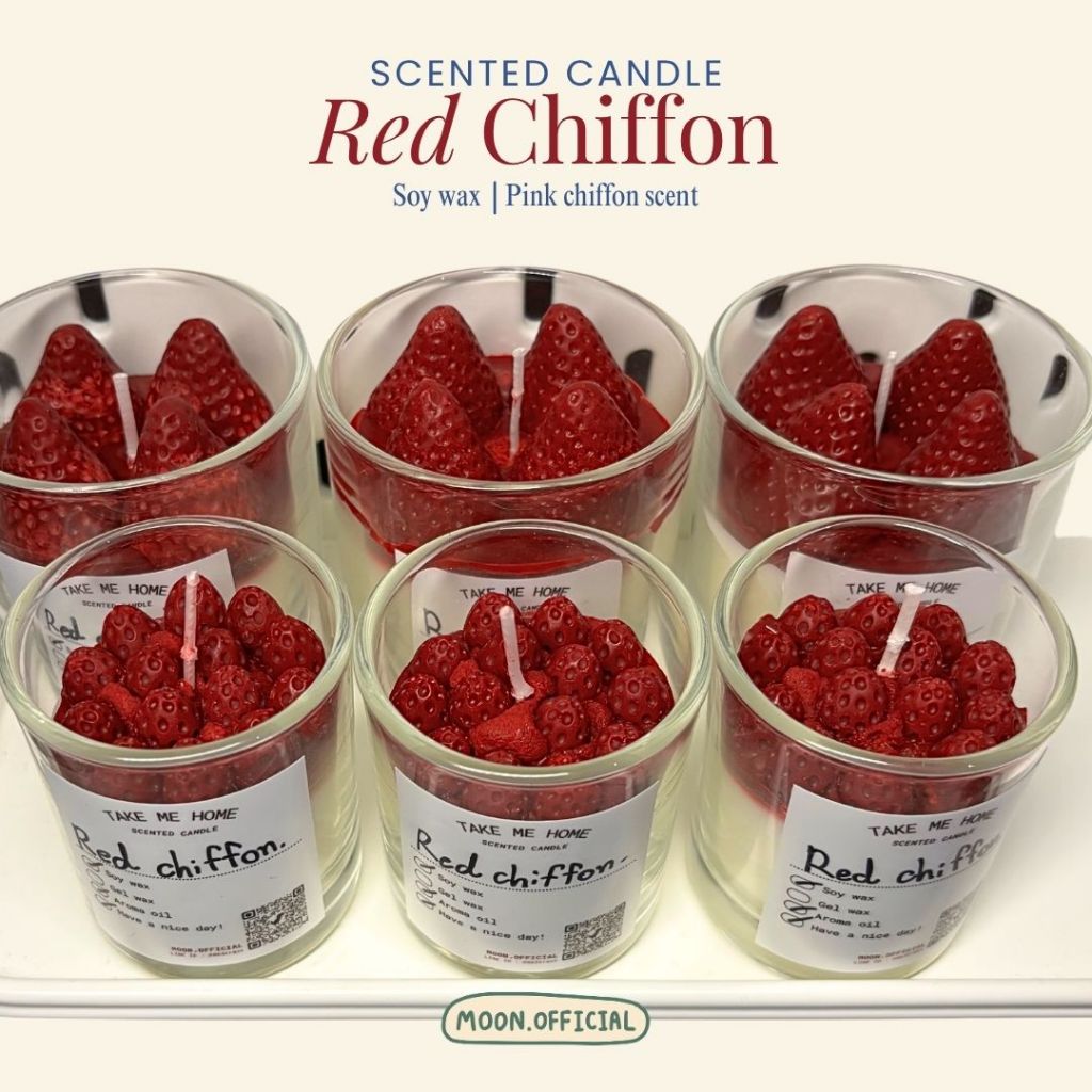 [CE1] เทียนหอม RED CHIFFON ร้าน [Moon]