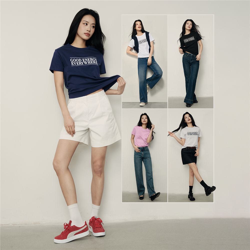 GIORDANO (Korea Collection) เสื้อยืดผู้หญิง Women's Loose Printed Tee 05395520