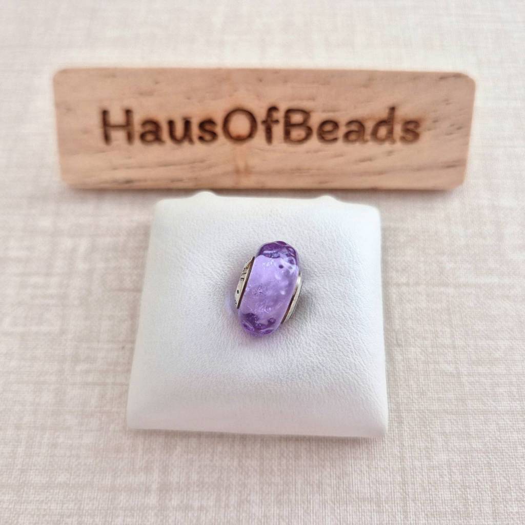 NEW ของแท้ 100% ชาร์มกำไลข้อมือ Wavy Lavender Murano (มูม่วงเปลี่ยนสี)