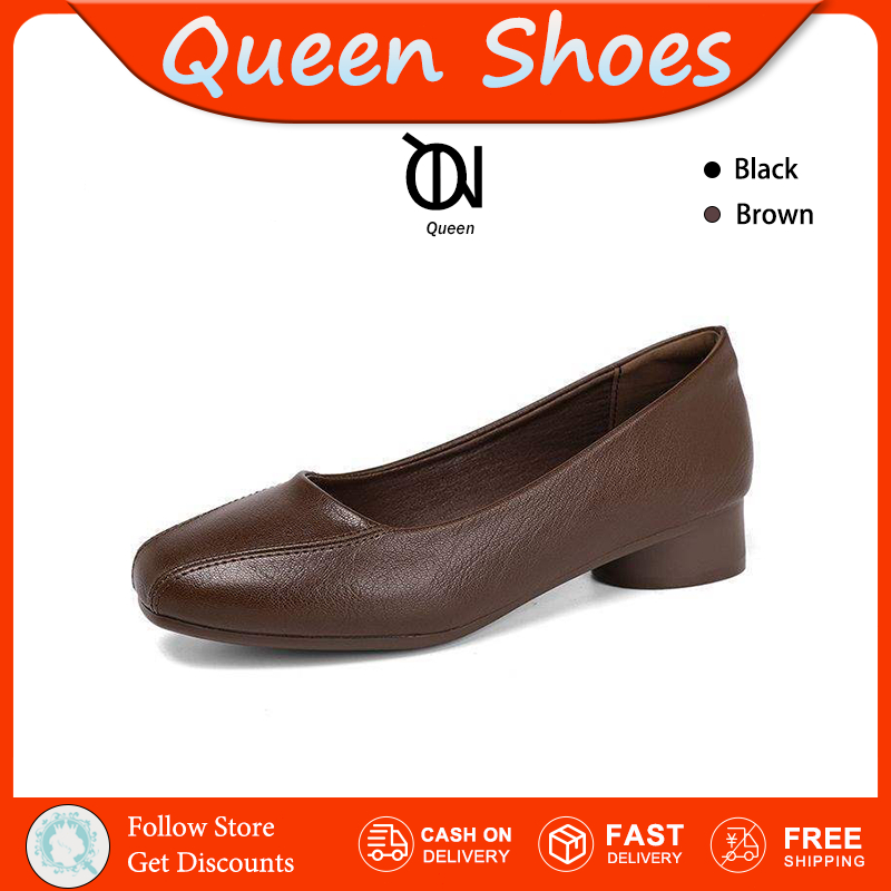Queen รองเท้าส้นสูงสำหรับผู้หญิง ดีไซน์หรูหราสง่างาม สวมใส่สบาย ไม่เมื่อยล้า สวมใส่ง่าย ทันสมัยและใช้งานได้หลากหลาย