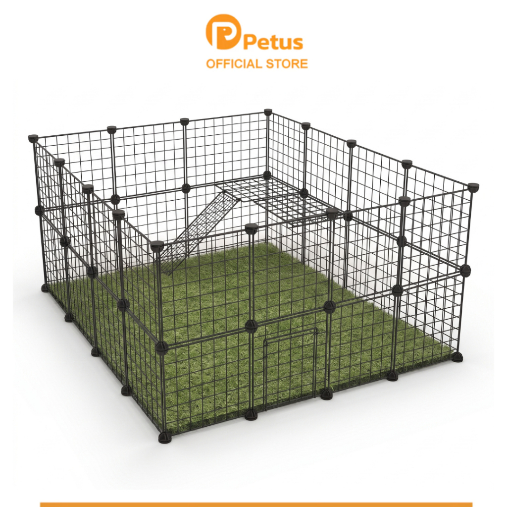 Petus คอกสุนัข DIY ขนาด 45x45 ซม. ซี่ห่าง 4 ซม. สัตว์เลี้ยง กั้นสุนัข แมว กระต่าย ออกแบบได้ตามใจชอบ