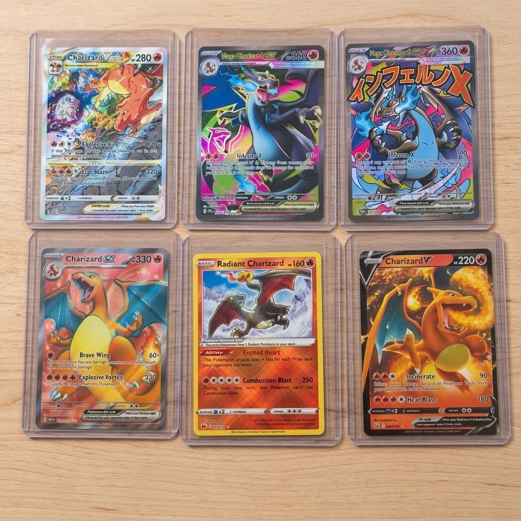 [ลิซาร์ดอน Charizard] Pokemon Card ภาษาอังกฤษ การ์ดสภาพสะสม | Charizard VSTAR / Mega Charizard X ex 