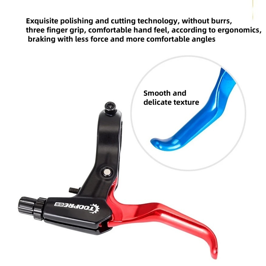 TOOPRE มือเบรกจักรยาน อลูมิเนียม 1 คู่ แคลมป์ 22.3mm สำหรับ MTB รถพับ V-Brake Mechanical Disc — صورة 8
