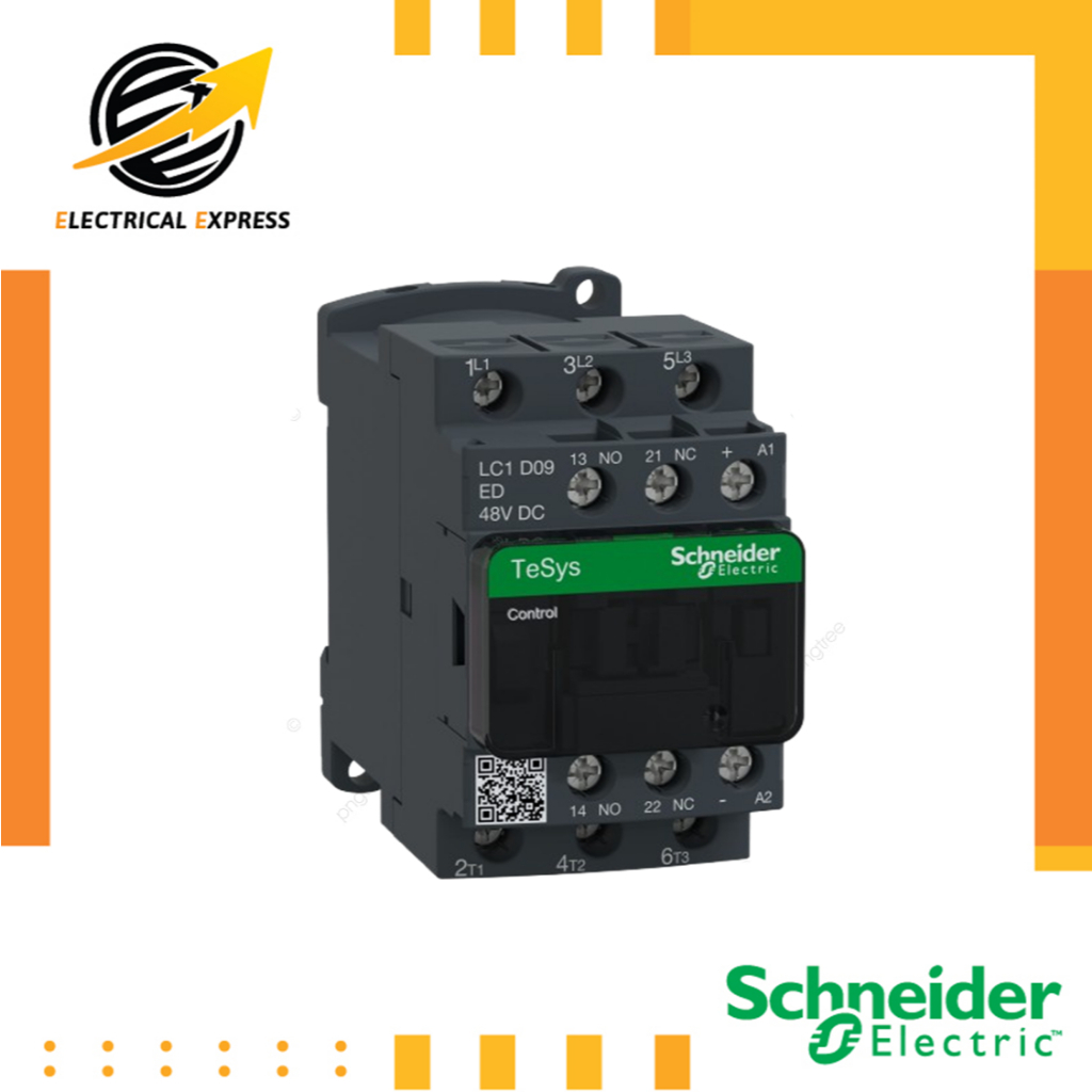 Contactor 3P(3NO) AC-3 440V, 9A, 48V DC LC1D09ED