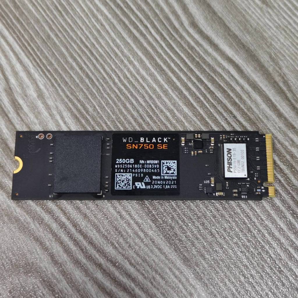 SSD  M.2  NVME  250GB  WD BLACK  SN750  4.0  ประกัน  Advice  10/07/2027