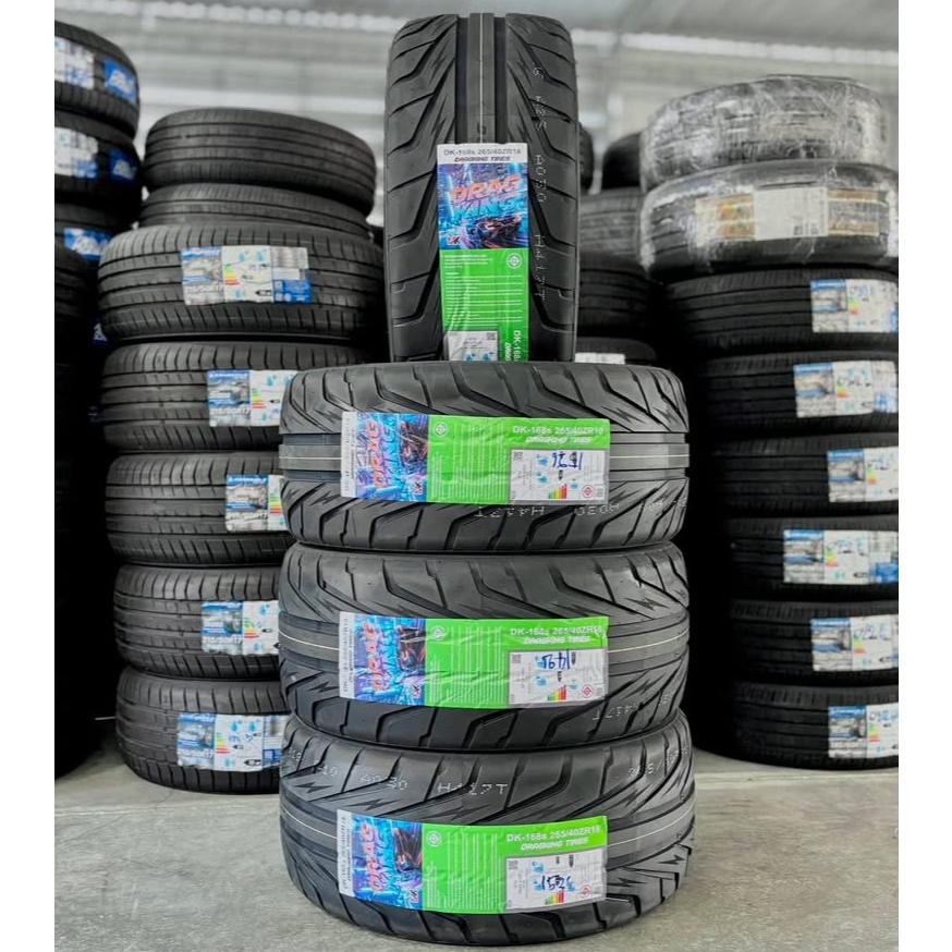 4 เส้น 265/40R18 ยี่ห้อ DRAG KING ยางปี 2026 ราคาต่อเส้น แถมจุ๊บลมยาง