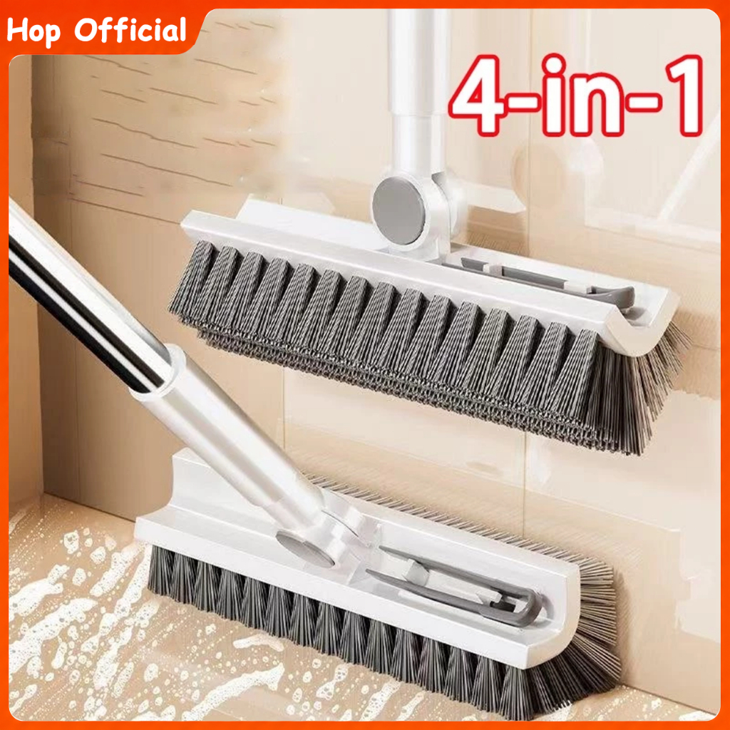 HOP แปรงขัดพื้น 4in1 แปรงถูพื้น ห้องน้ำ ทำความสะอาด หมุนได้180องศา ขัดได้ทุกซอกท