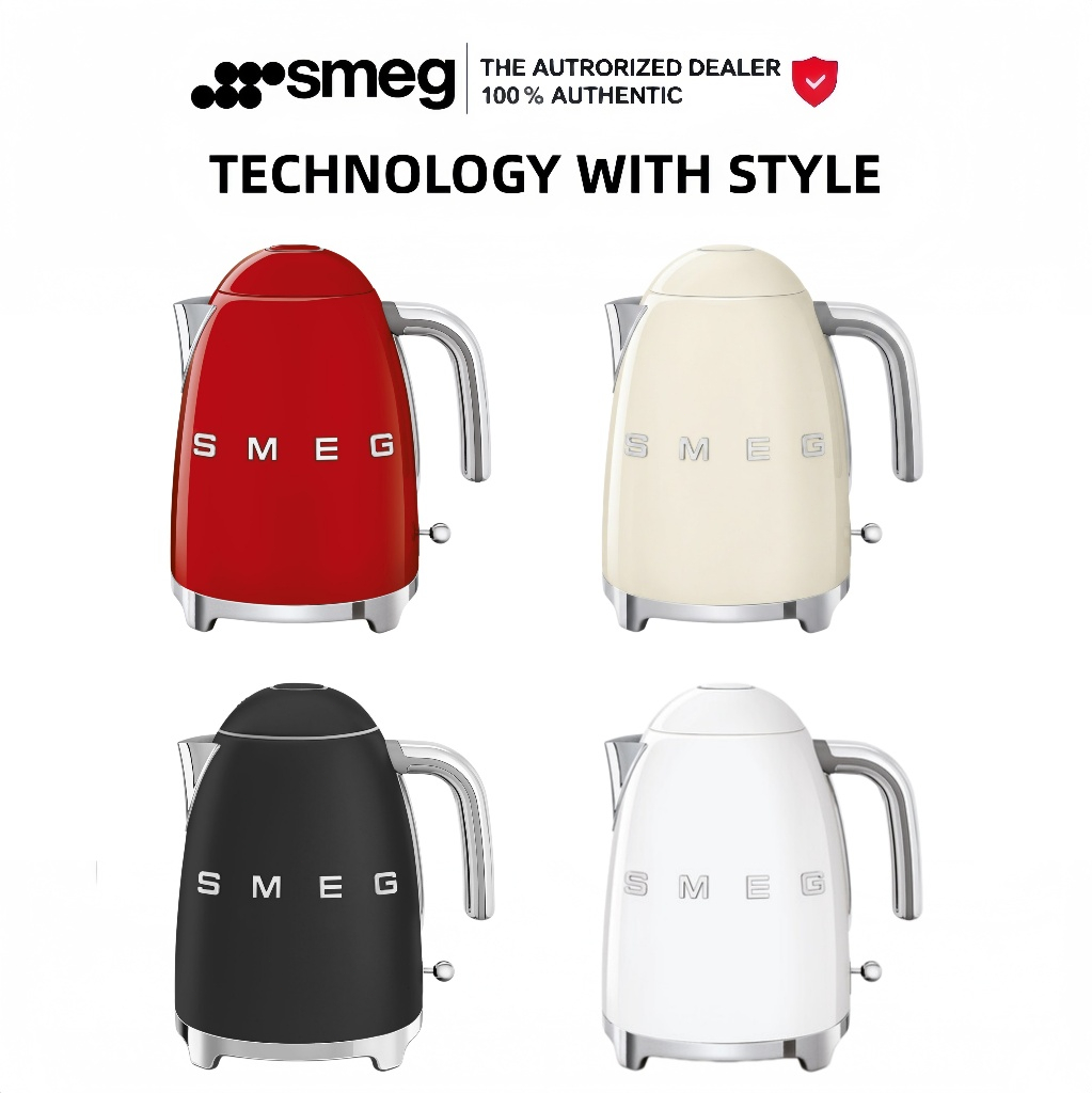 Smeg Electric Kettle กาต้มน้ำไฟฟ้า ดีไซน์เรโทรอิตาเลียน ความจุ 1.7 ลิตร ของแท้100% ตัวแทนจำหน่าย