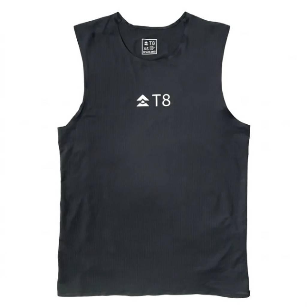 T8 Run Men's Trail Tank V2 เสื้อวิ่งแขนกุด ผู้ชาย ใส่วิ่ง กีฬากลางแจ้ง สีดำ เบา 80กรัม รุ่นใหม่ 2026