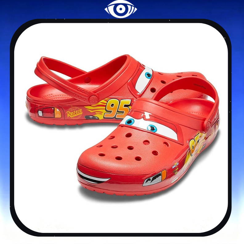 ร้อยเปอร์เซ็นต์ 100% Crocs × Cars Classic clog Lightning McQueen