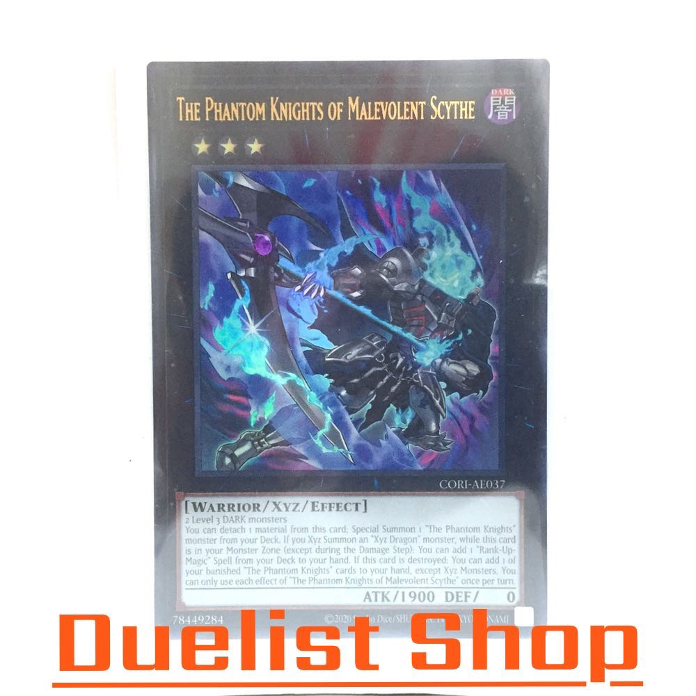 The Phantom Knights of Malevolent Scythe (UR) Monster Dark Rank3 [Warrior/Xyz/Effect] ชุด CORI-AE037