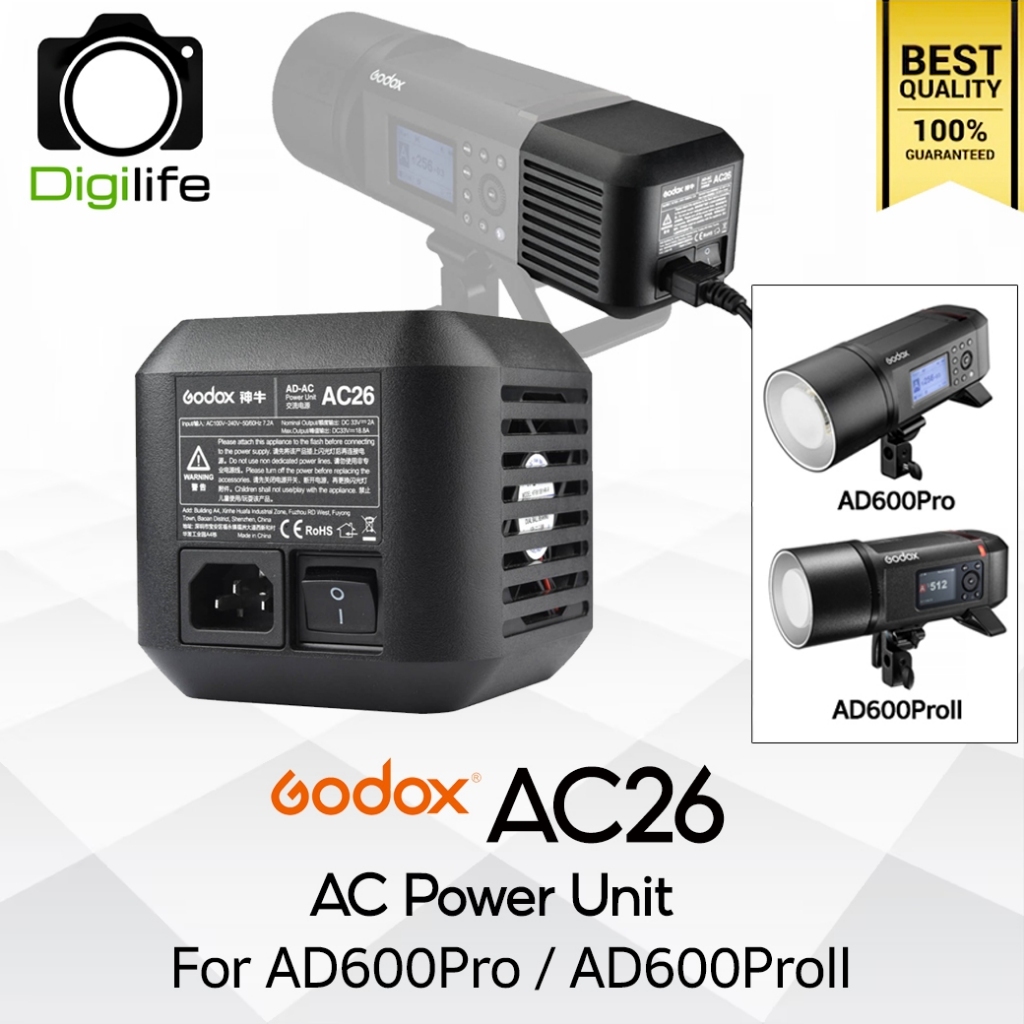 Godox AC26 / AD-AC - AC Power Unit For Wistro AD600Pro / AD600ProII -Digilife