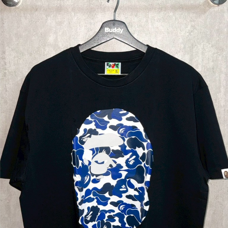 BAPE.COM EXCLUSIVE 🦍 | เสื้อยืด BAPE BIG APE HEAD TEE (Blue Camo) ของแท้ 100%