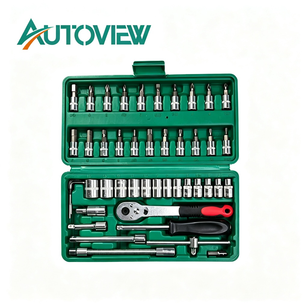 Sky ชุดเครื่องมือ ประแจ ชุดบล็อก 46 ชิ้น ขนาด 1/4 Socket Set