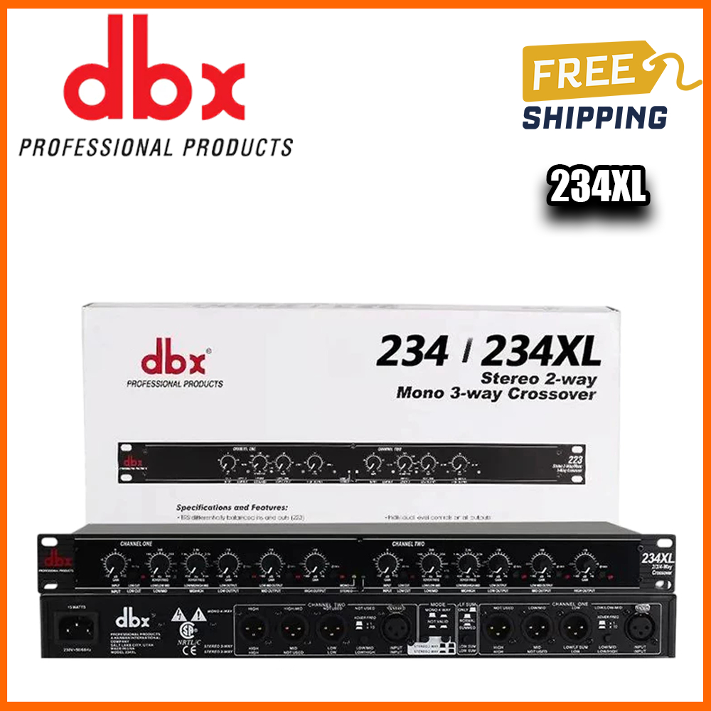 DBX 234XL EXL ครอสโอเวอร์, 50 60Hertz 4 Way Mono Audio Equalizer สําหรับการแสดงบนเวทีกลางแจ้ง