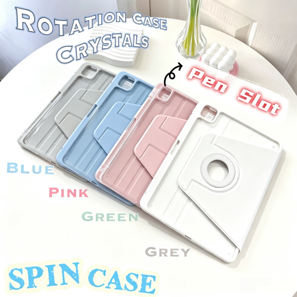 หมุนได้ 360 องศา สําหรับ เคสไอเเพด gen10gen11 Air4 Air5 Air6Air7 Pro11 case Gen9 Gen8 Gen7 10.2 Gen6
