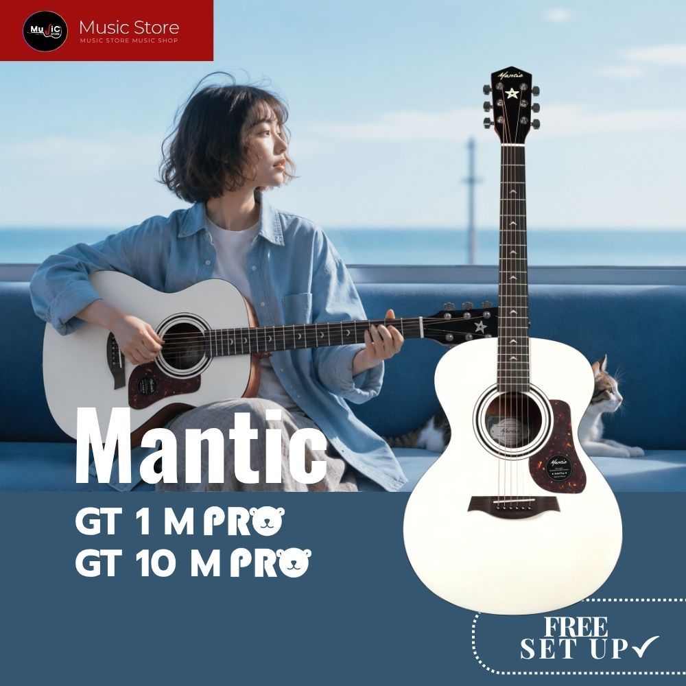กีตาร์โปร่ง Mantic รุ่น GT-1M PRO และ GT-10M PRO (ลดพิเศษ!!! เฉพาะรุ่น GT-1M PRO ตำหนิสี สินค้ามีจำน