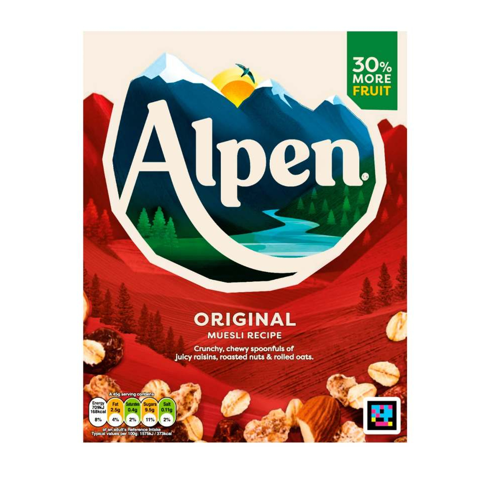 BBF 10/26 Alpen - Muesli original recipe 550g ผสมผสานธัญพืชหลากหลายชนิด รสชาติอร่อยและเนื้อสัมผัสหลา