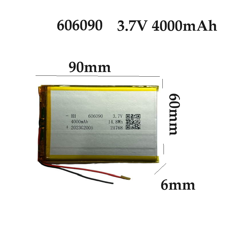 Battery แบตเตอรี่ แท็บเล็ตจีน 3.7V 4000mAh 606090  battery replacement
