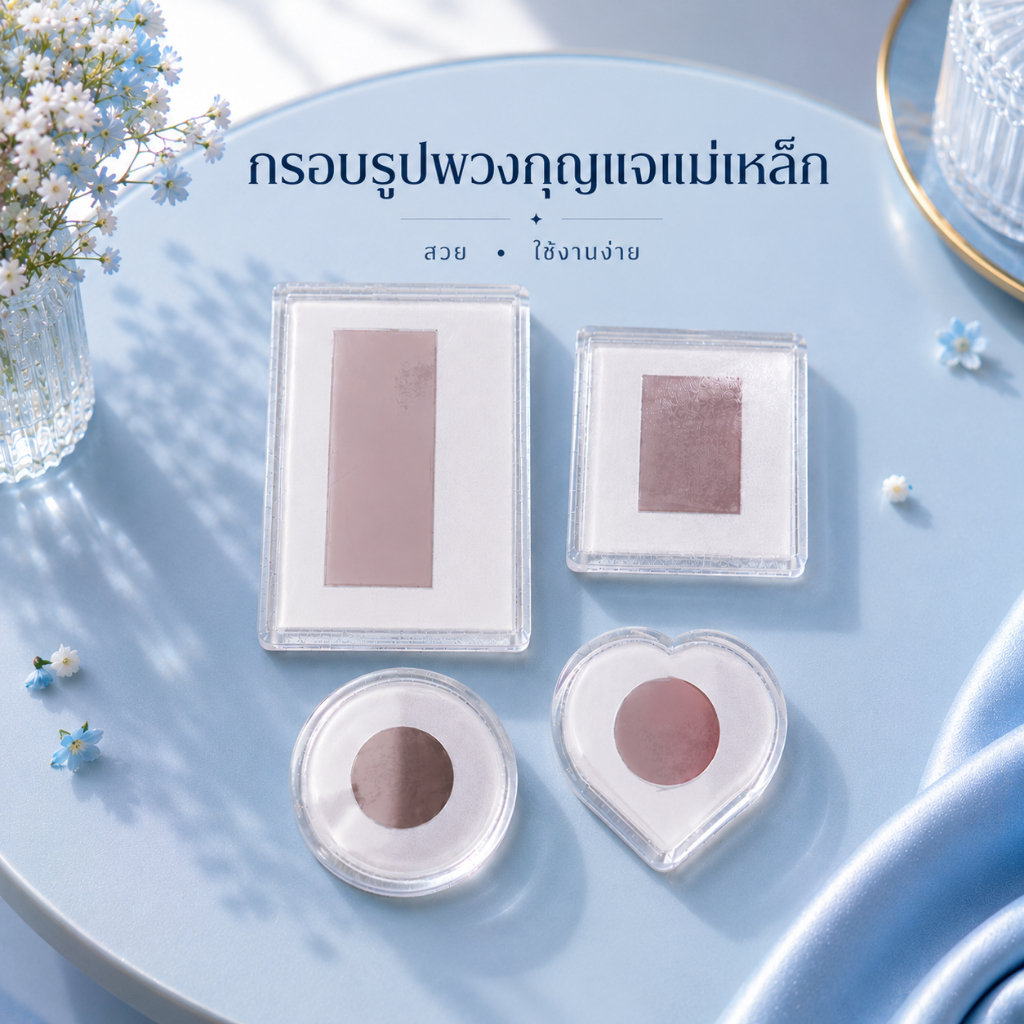 กรอบรูปแม่เหล็กดูด เหมาะกับติดตู้เย็น เครื่องประดับ Diy