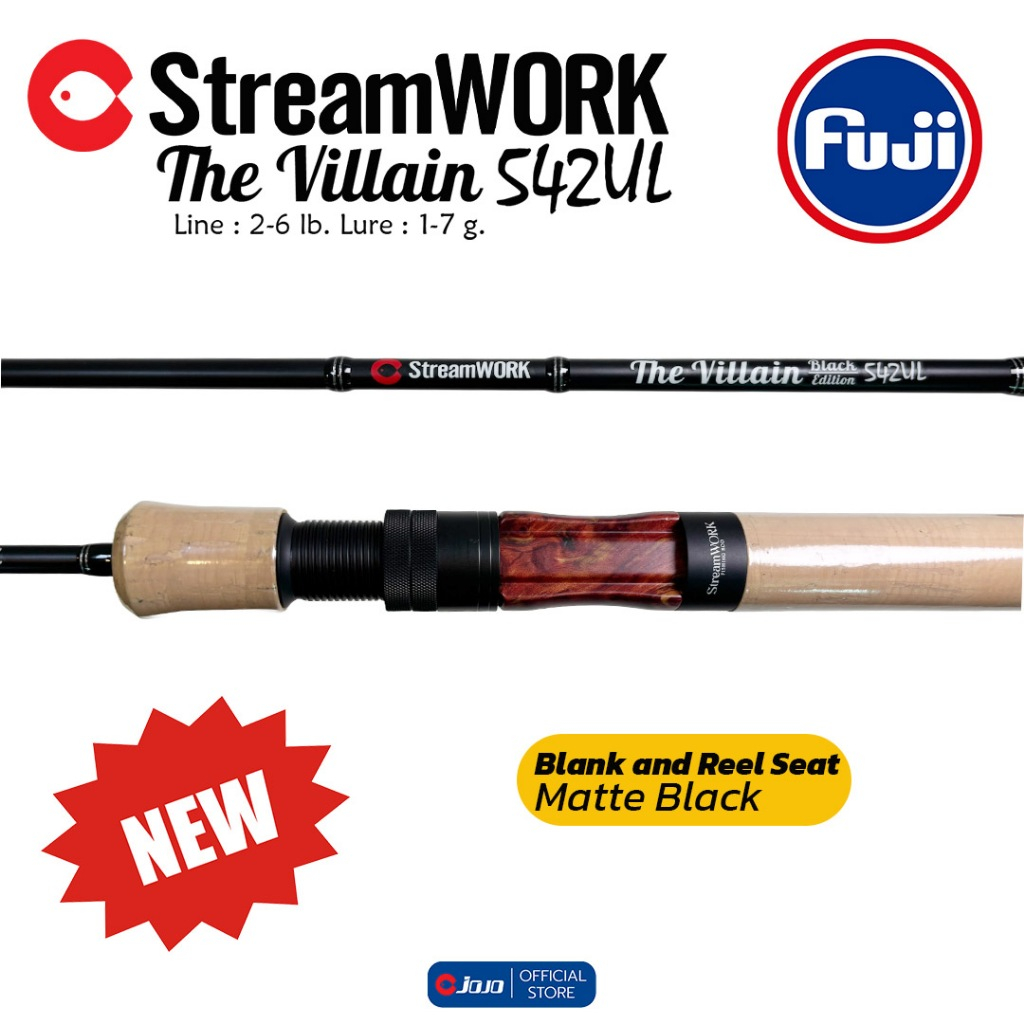 NEW 2027 [ สายUL ] คันเบ็ด StreamWORK รุ่น The Villain Black Edition 542 UL เวท 2-6 lb. คันเบาจัดๆ