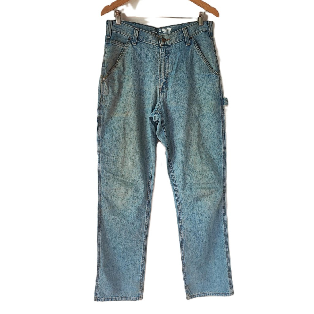 CARHARTT กางเกงยีนส์ ทรงช่างยอดนิยม ผ้าฟอกเฟดสวย ใส่หล่อ (W33-W34)