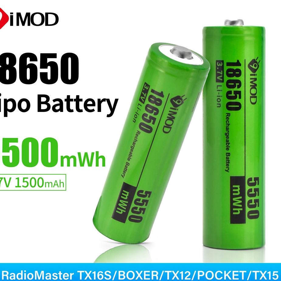 แบตเตอรี่ 18650 3.7V 1500mAh สำหรับ RadioMaster TX16S TX12 Boxer Pocket TX15 HOTRC CT-06A CT-10B CT-