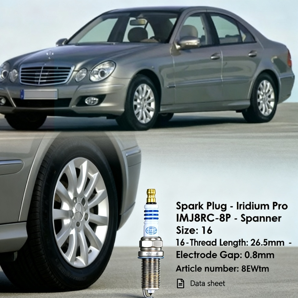 Hella หัวเทียน Iridium 1 หัว IMJ8RC-8P M 271 Mercedes Benz W211 2002-09 M271 OE 004 159 4503 004 159