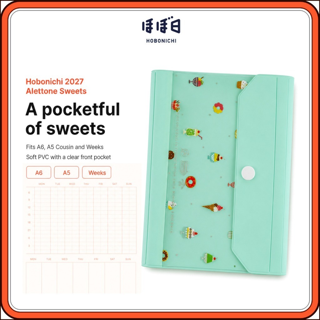 Hobonichi Techo 2027 Alettone Sweets Planner Cover A6 Original A5 Cousin Weeks