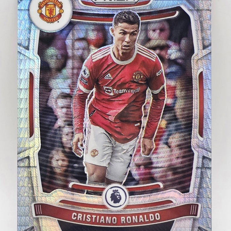 Cristiano Ronaldo การ์ดฟุตบอล Panini Prizm ของแท้100% ภาพถ่ายจากสินค้าจริง