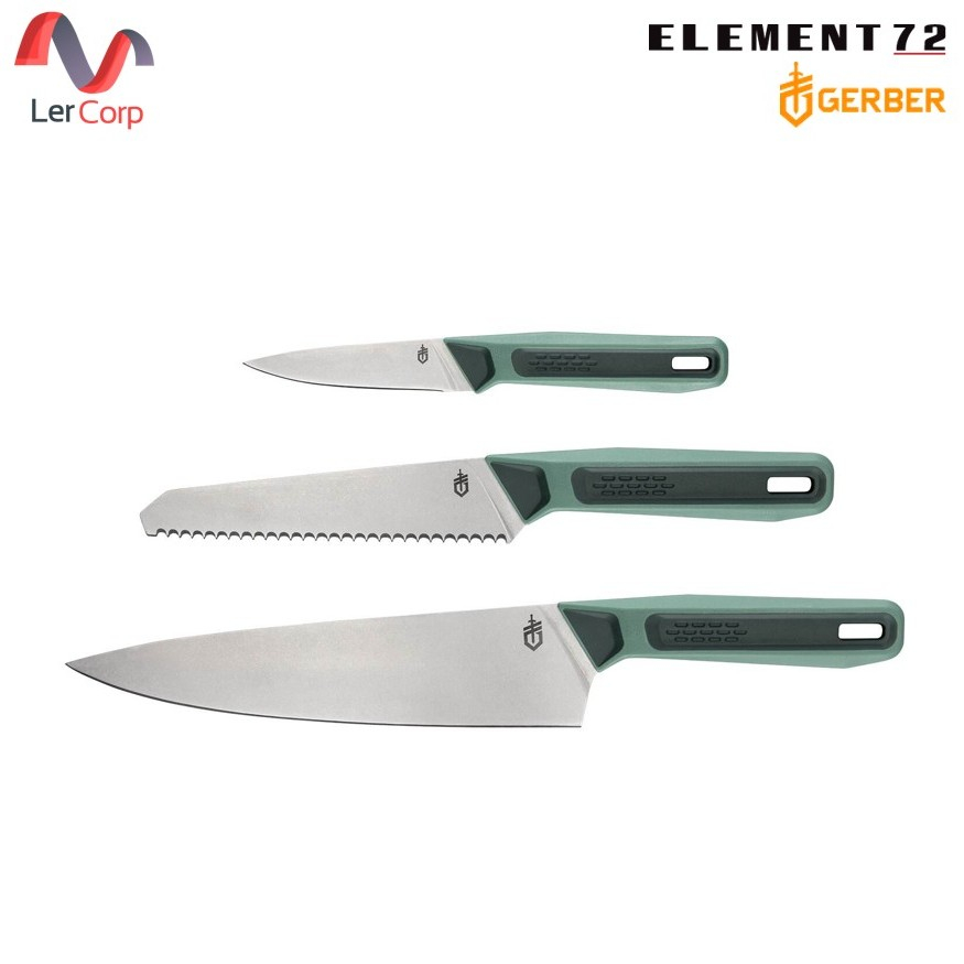 (Element72)GERBER ชุดมีดทำครัวแคมป์ปิ้ง 3 เล่ม รุ่น COMPLEAT KNIFE SET