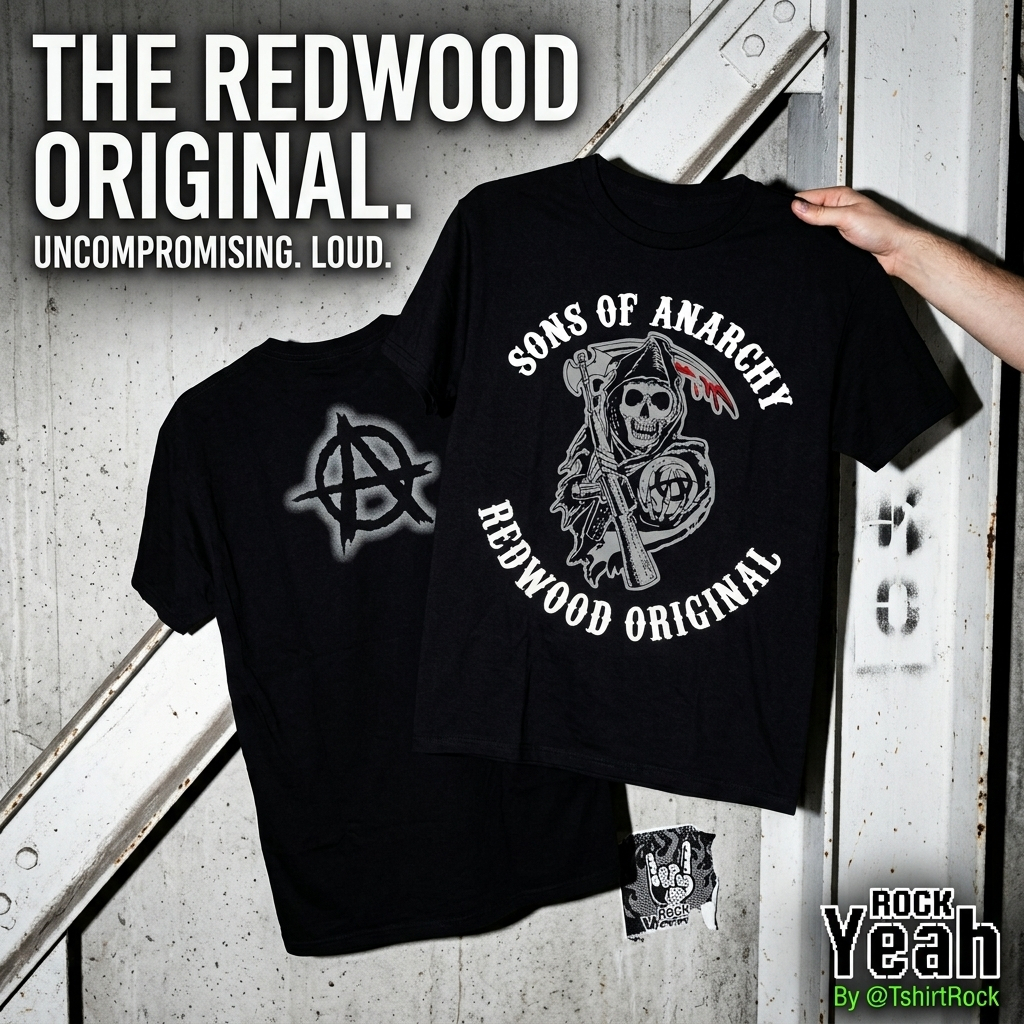 เสื้อยืด Dennis Rodman ลาย Sons of Anarchy เสื้อ Sons of Anarchy กะโหลก Grim Re สีดำ TDO7129