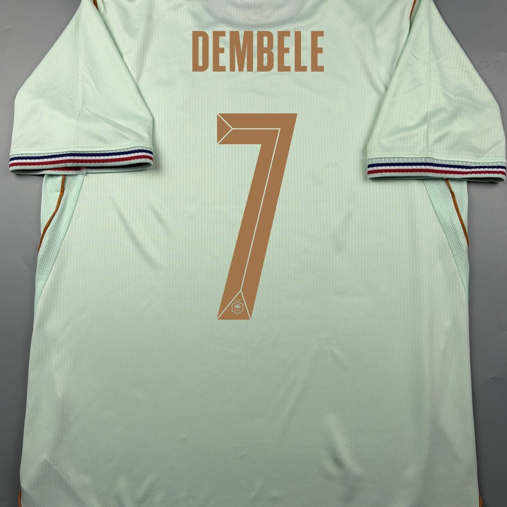 sale เสื้อบอล แฟนบอล บอลโลก 2026  ทีมชาติ ฝรั่งเศส เยือน 7 DEMBELE Fan France Away Cecat