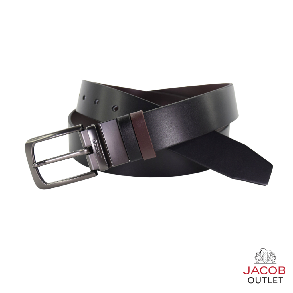 JACOB เข็มขัดชาย หัวเข็มสีสโมกี้เกรย์ รุ่น 52247