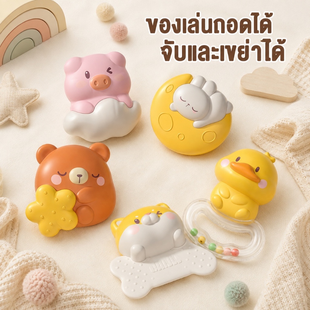 👶Kawdee👶โมบายกล่อมเด็กโมบายเด็ก โมบายติดเตียง ชาร์จใหม่ได้ โมบายเด็กอ่อน พร้อมไฟกล่อมนอน+160กว่าเพลง รูปที่ 3