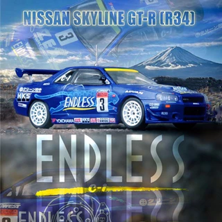 IN64-R34-STS02W - INNO64 1/64 NISSAN SKYLINE GT-R R34 #3 ENDLESS