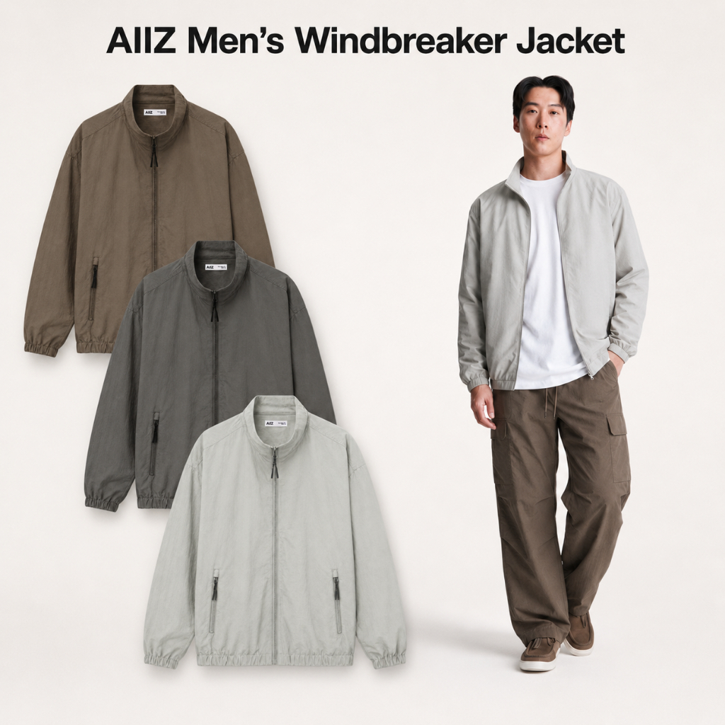 AIIZ (เอ ทู แซด) - AIIZ เสื้อแจ็กเก็ตกันลมผู้ชาย AIIZ Men's Windbreaker Jacket
