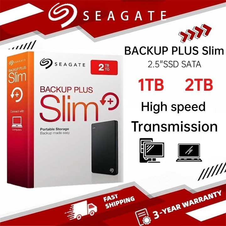 【รับประกัน 10ปี】Seagate Harddisk Eksternal ฮาร์ดดิสก์ภายนอก Portable Harddisk HDD 1TB 2TB USB 3.0 ฮา