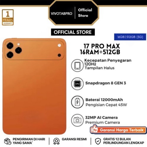 Pad 17 Pro Max แท็บเล็ตพีซี 10.1 นิ้ว RAM16GB ROM1TB Android แท็บเล็ตอัจฉริยะ สำหรับเรียน ทำงาน ดูหน