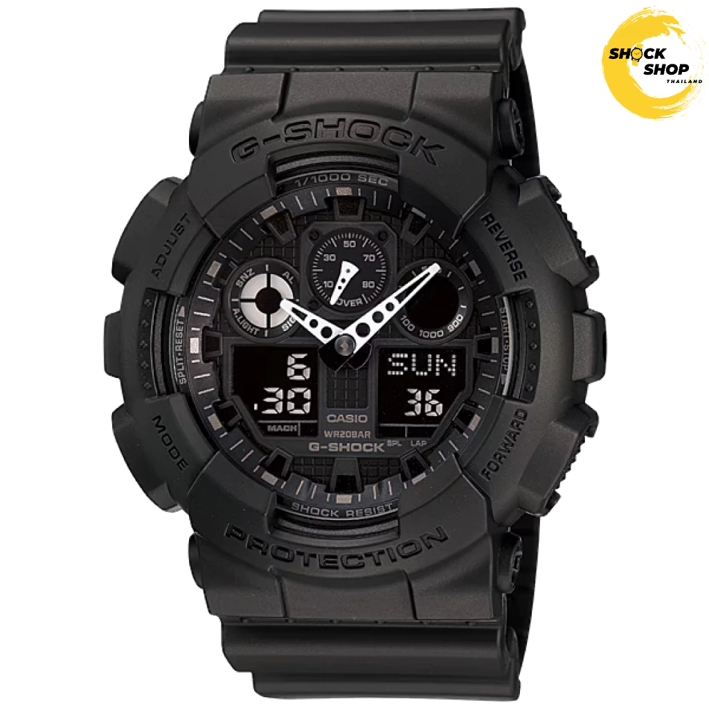 CASIO G-SHOCK นาฬิกาข้อมือผู้ชาย รุ่น GA-100/GA-100B/GA-100CF/GA-100GGB/GA-100BEG วัสดุเรซิ่น จีช็อค
