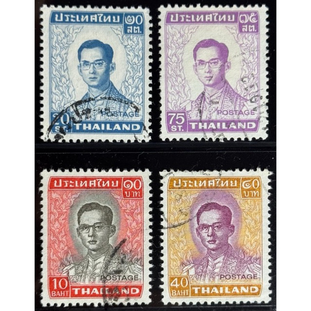 2519 แสตมป์พระรูปรัชกาลที่ 9 ชุดที่ 5 พิมพ์ฟินแลนด์ ครบชุด ใช้แล้ว