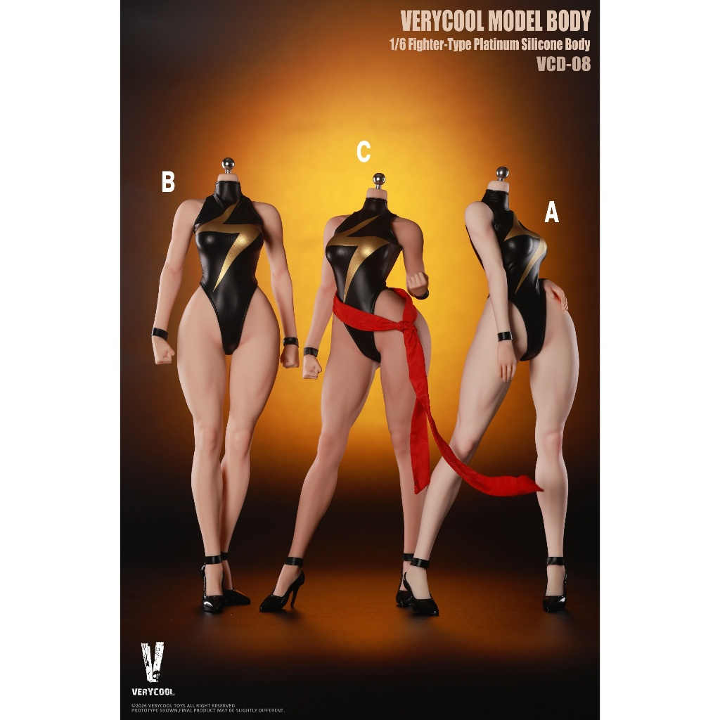 พรีออเดอร์ VERYCOOL 1/6 No. 8 Female Fighting type Body VCD-08ABC, 3 versions in total