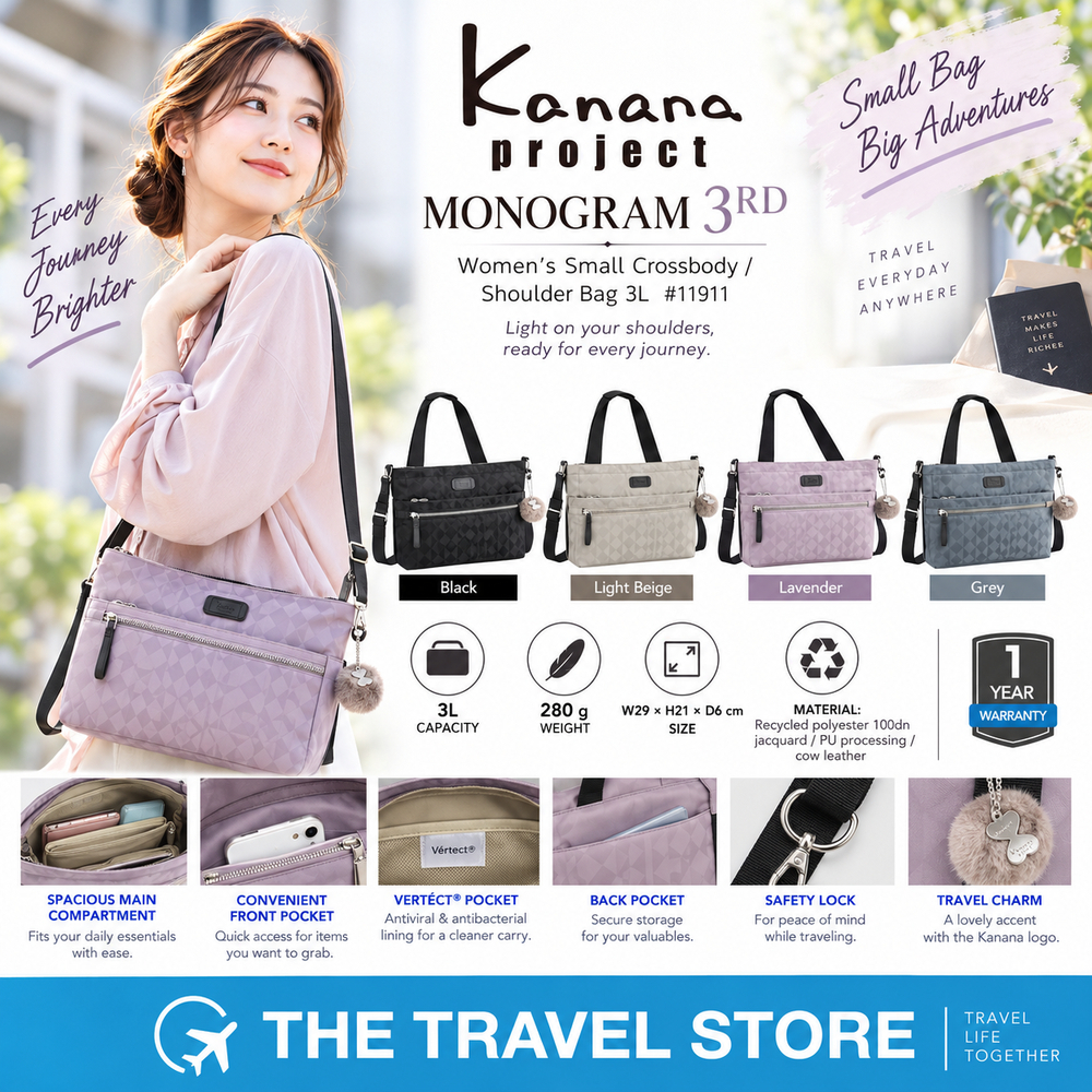 Kanana Project MONOGRAM 3RD Women’s Small Crossbody / Shoulder Bag 3L (11911-XX) กระเป๋าสะพายข้าง