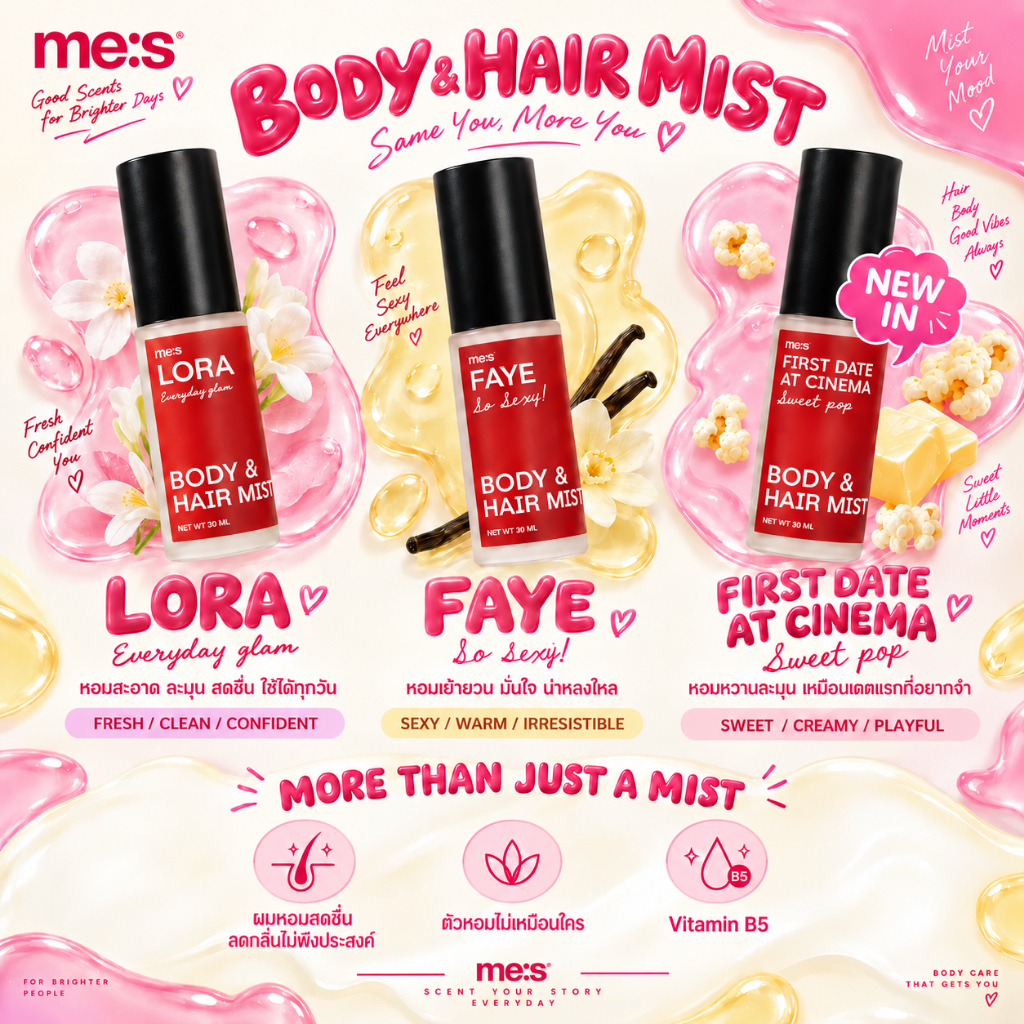 MEIS Body&Hair Mist  สเปรย์บอดี้มิส สเปรย์ตัวหอม 30ml